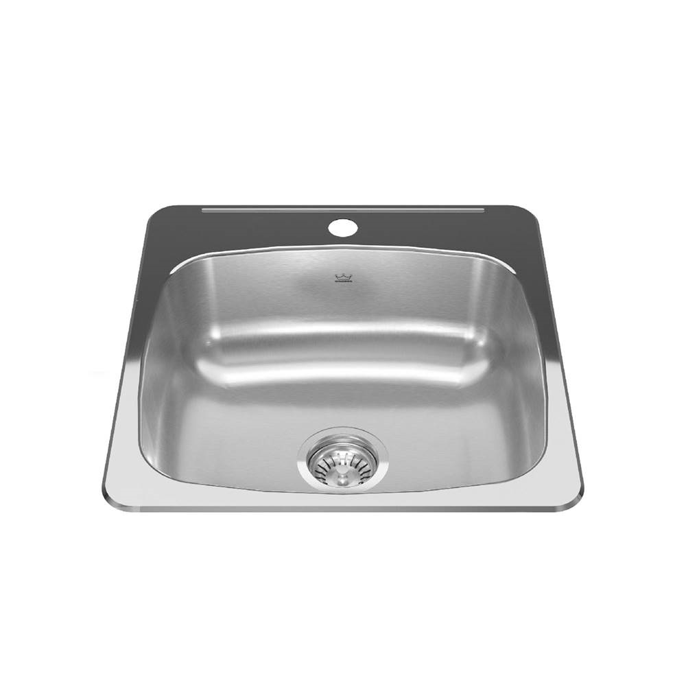 KINDRED (FRANKE) Reginox 20.13-in LR x 20.56-in FB Drop In Single Bowl 1-Hole Stainless Steel Kitchen Sink - Image 1