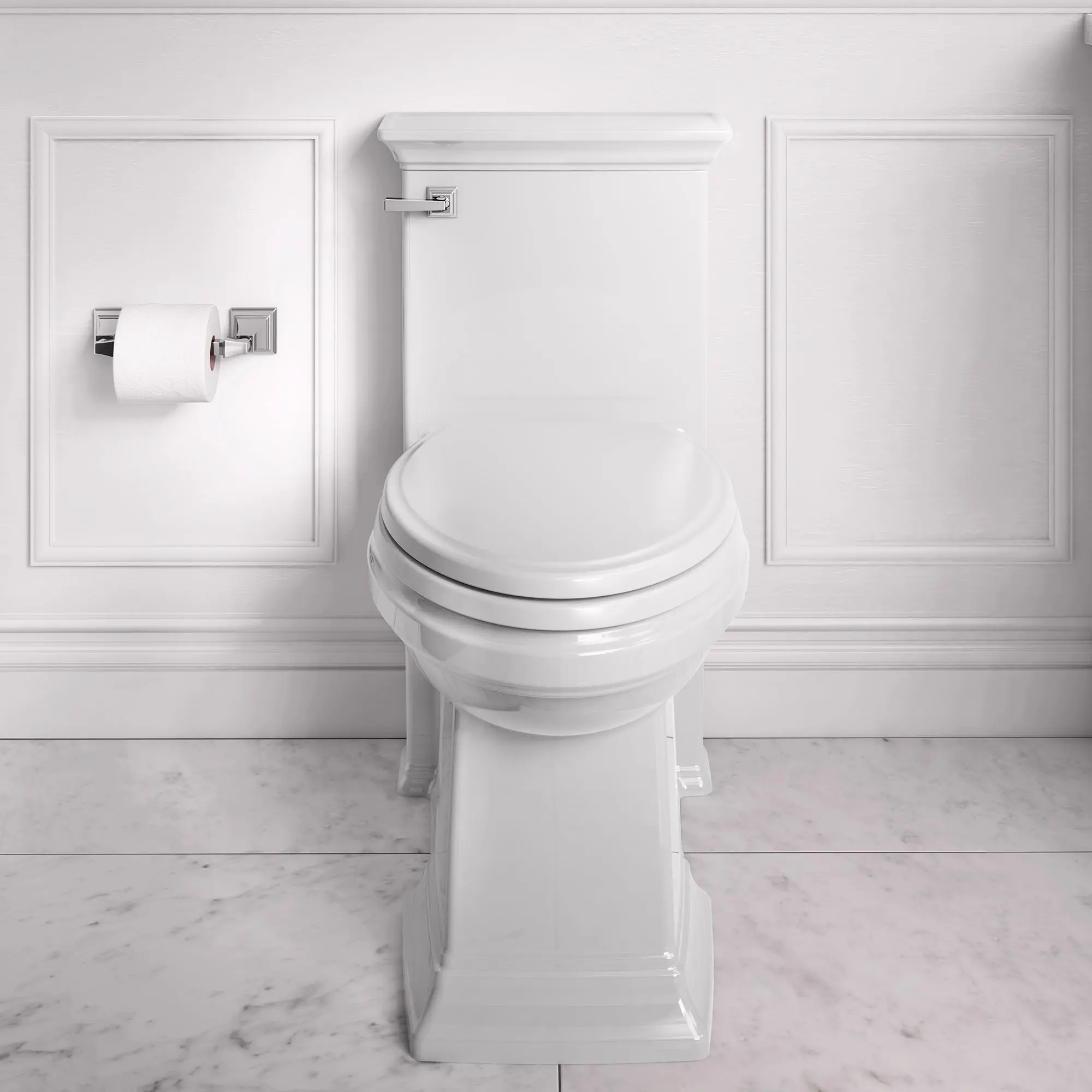 American Standard Town Square® S One-Piece 1.28 gpf/4.8 Lpf Chair Height Elongated Toilet With Seat - Image 2