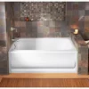 KOHLER Bancroft® 60" x 32" alcove bath with integral apron, integral flange and right-hand drain - Thumbnail Image 2