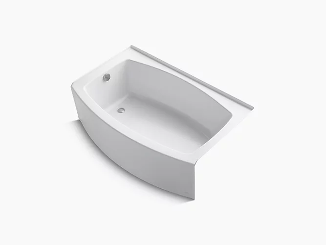 KOHLER Expanse®60" x 32" alcove bath with curved integral apron and right-hand drain - Image 1