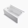 KOHLER Bancroft® 60" x 32" alcove bath with integral apron, integral flange and right-hand drain - Thumbnail Image 1