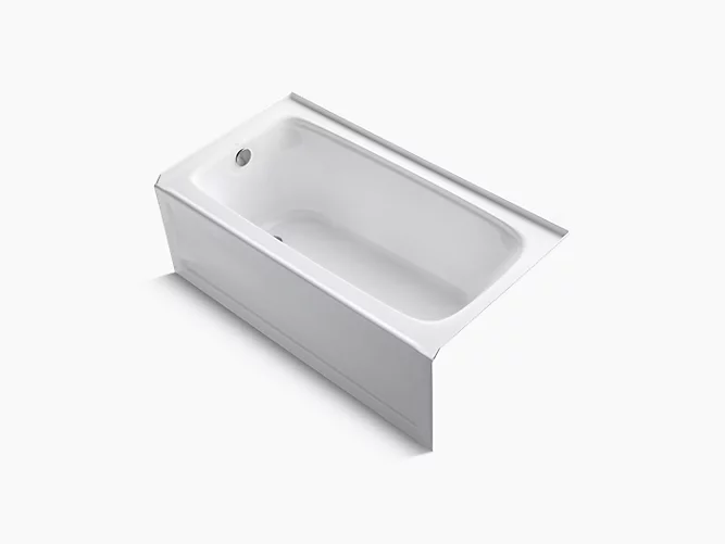 KOHLER Bancroft® 60" x 32" alcove bath with integral apron, integral flange and right-hand drain - Image 1