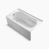 KOHLER Devonshire®60" x 32" alcove whirlpool bath with integral apron, integral flange, right-hand drain and heater - Thumbnail Image 1