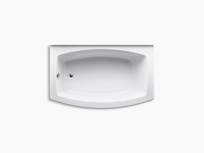 KOHLER Expanse®60" x 32" alcove bath with curved integral apron and right-hand drain - Image 2