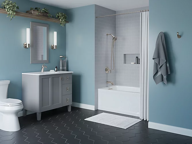 KOHLER Archer®60" x 32" alcove bath with integral apron, integral flange - Image 2