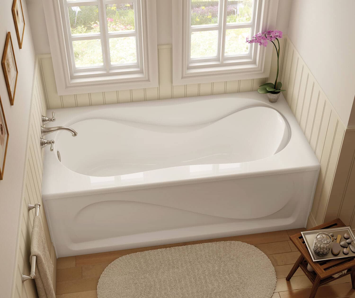 MAAX COCOON 60" x 30" x 21" IFS ACRYLIC ALCOVE BATHTUB - Image 1