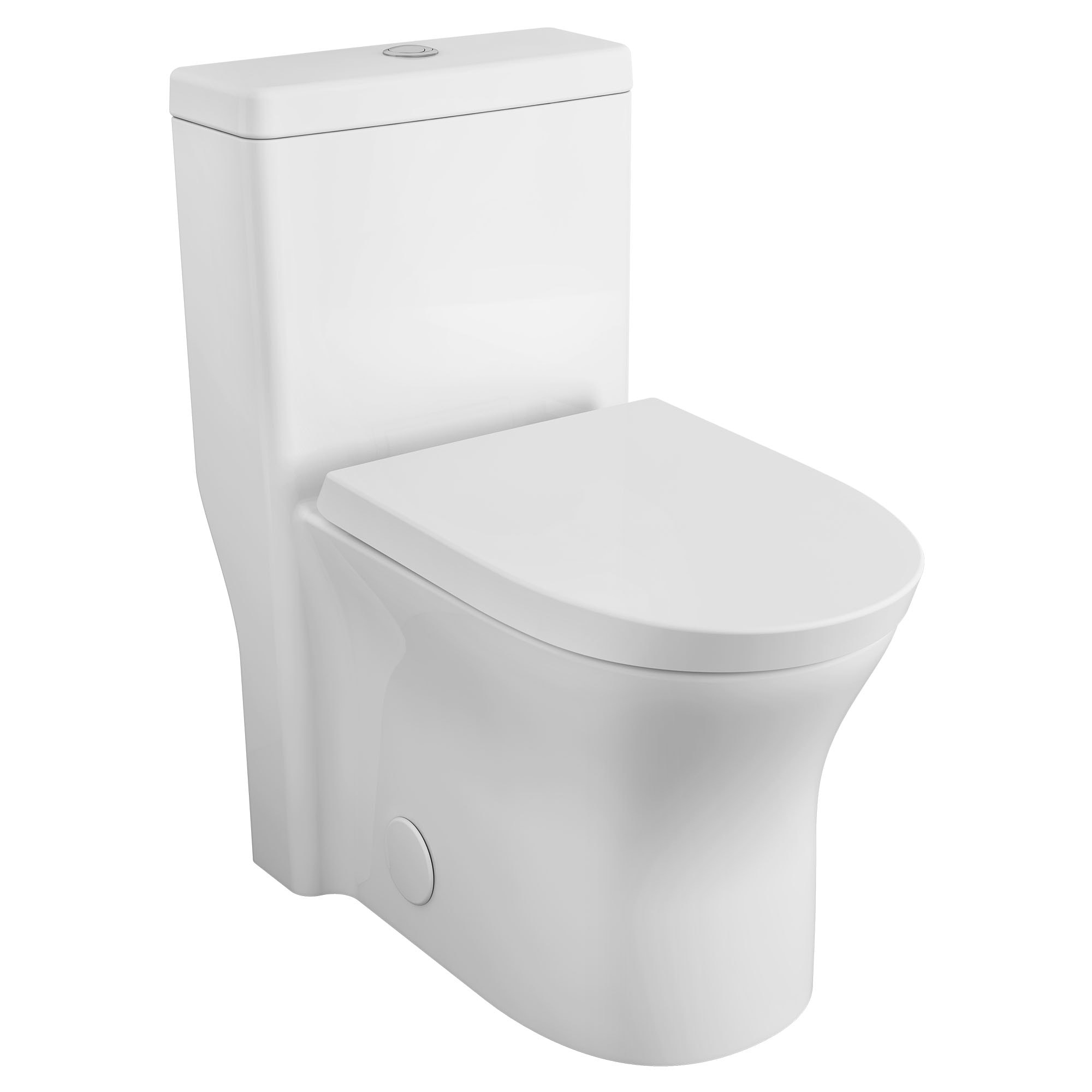American Standard UNIVERSAL/ NO FAMILY Cosette One-Piece Dual Flush 1.28 gpf/4.8 Lpf and 0.92 gpf/3.5 Lpf Standard Height Elongated Complete Toilet With Seat - Image 1