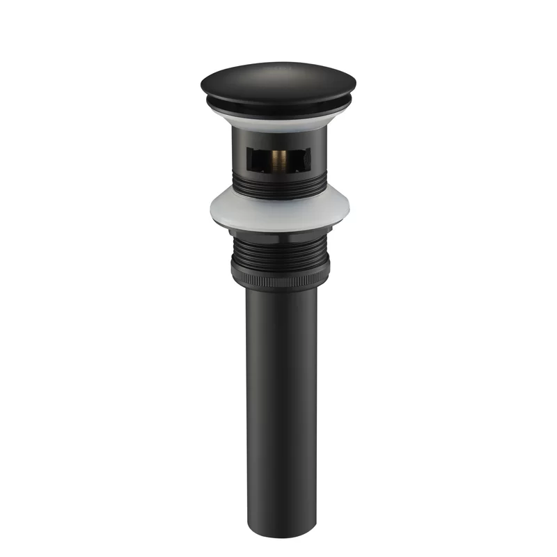 Universal Pop-up Bathroom Sink Drain With Overflow - Matte Black