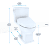 TOTO MW4943044CEMFG Connelly WASHLET S500e Two Piece Toilet Cotton 4