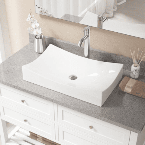 RUBY CANADA
Vessels Rectangular Ceramic Sink - Image 1