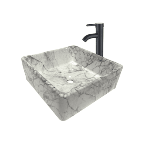 RUBY Vessels Square Marble Sink - Image 1