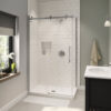 MAAX SERIES B3X 4836 Acrylic Corner Left Shower Base with Center Drain in White 47 7/8" x 35 7/8" x 3" - Thumbnail Image 1