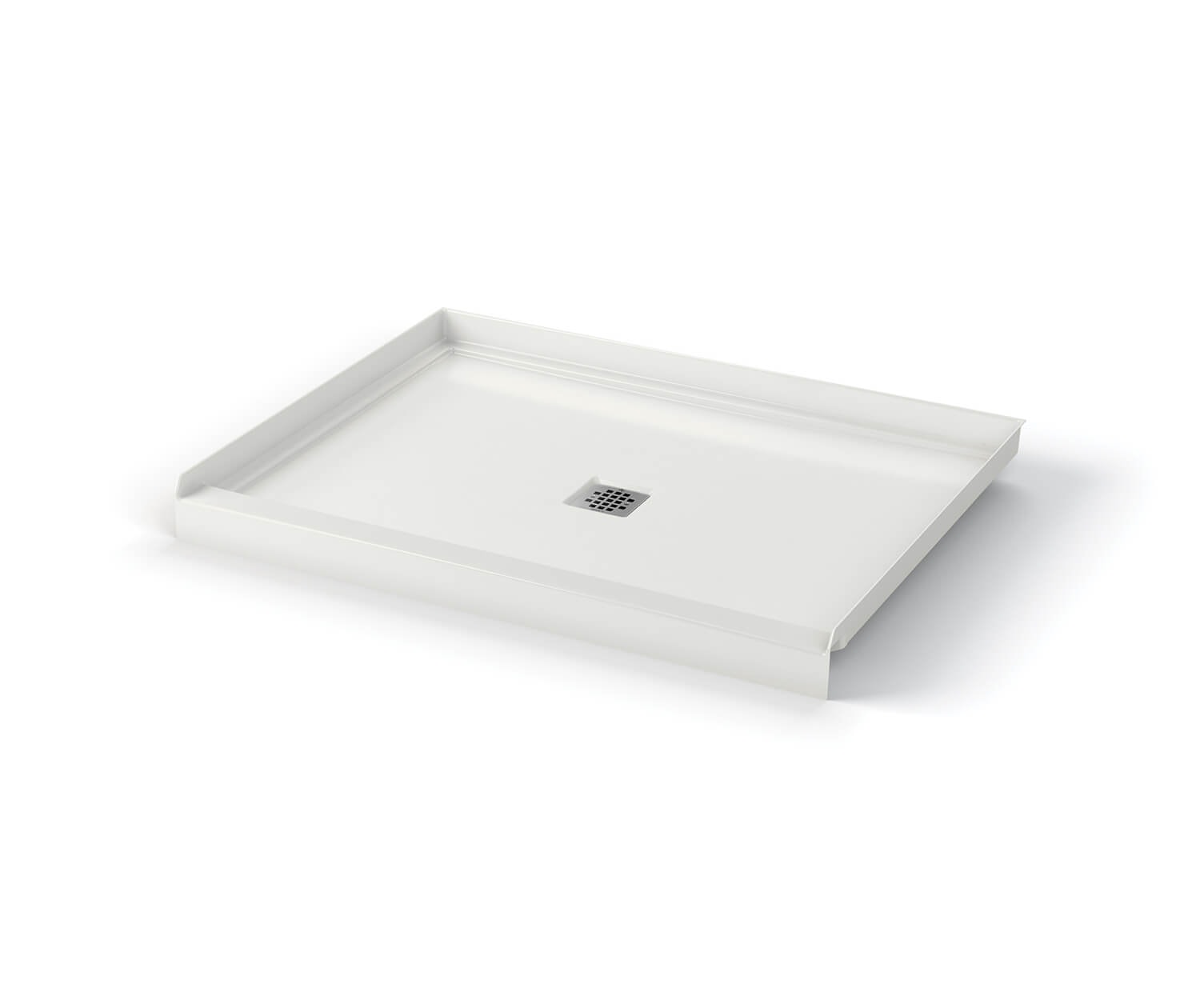 MAAX SERIES B3X 4836 Acrylic Alcove Shower Base with Anti-slip Bottom with Center Drain in White 47 7/8" x 35 7/8" x 3" - Image 1