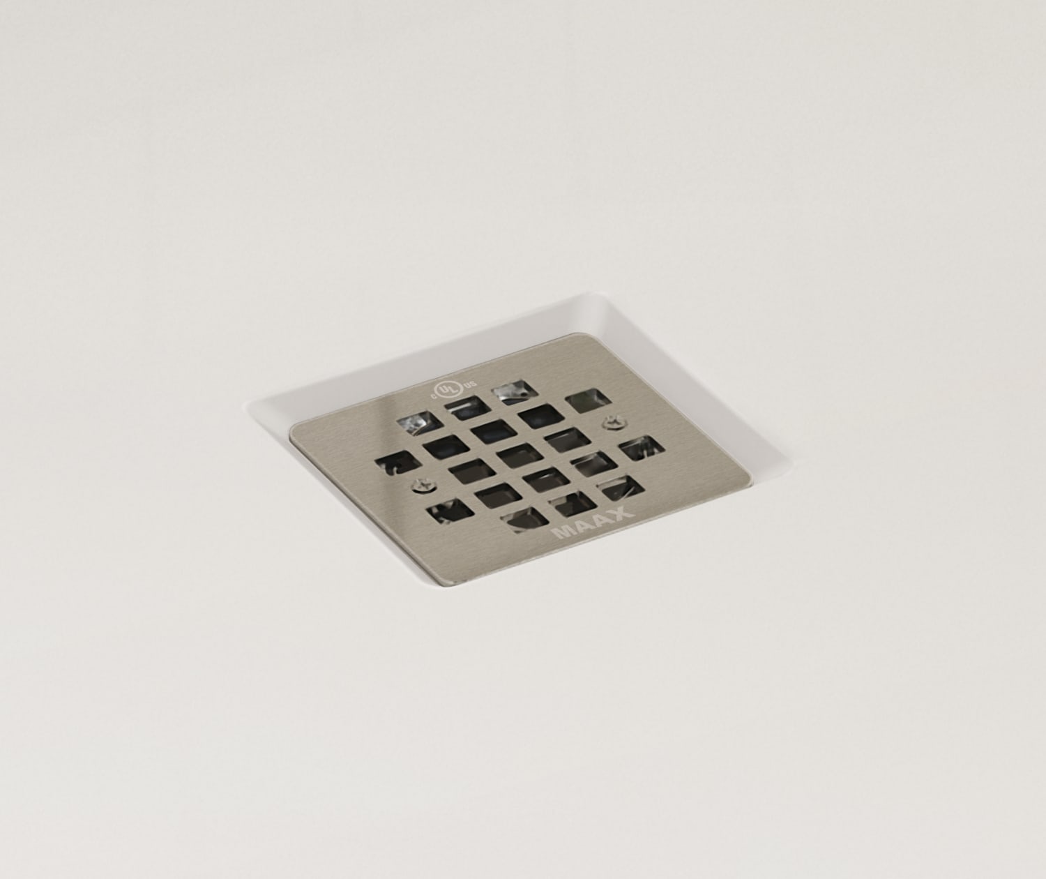MAAX SERIES B3X 4836 Acrylic Alcove Shower Base with Anti-slip Bottom with Center Drain in White 47 7/8" x 35 7/8" x 3" - Image 4