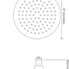 RUBY 8” Shower Head Round Brushed Nickel - Thumbnail Image 4