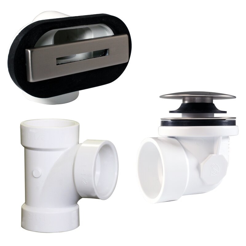 RUBY Canada Freestanding Bathtub POP UP Drain Trim Kit - Brushed Nickel