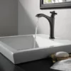 DELTA DORVAL MID-HEIGHT BATHROOM VESSEL SINK FAUCET WITH CROSS HANDLE - Thumbnail Image 3