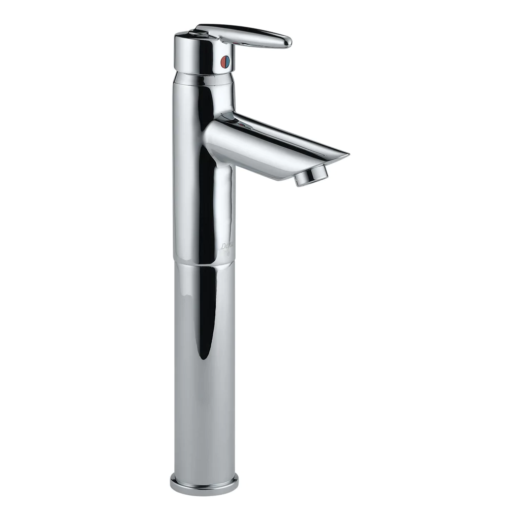 DELTA 585LF-V GRAIL BATHROOM VESSEL SINK FAUCET - CHROME - Image 1