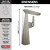 DELTA TRILLIAN BATHROOM VESSEL SINK FAUCET - Thumbnail Image 3
