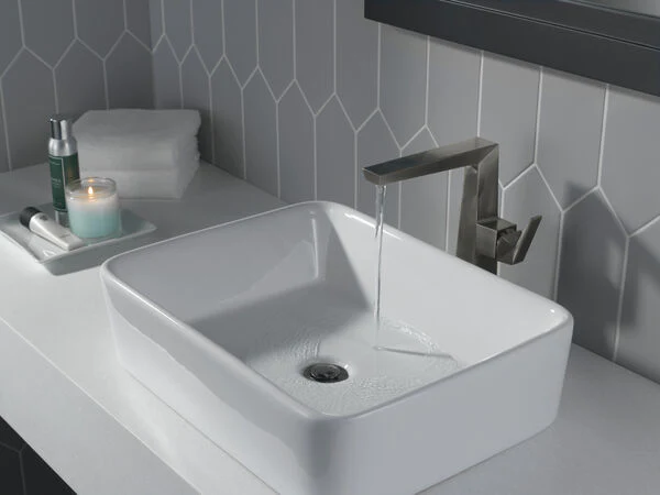 DELTA TRILLIAN BATHROOM VESSEL SINK FAUCET - Image 4