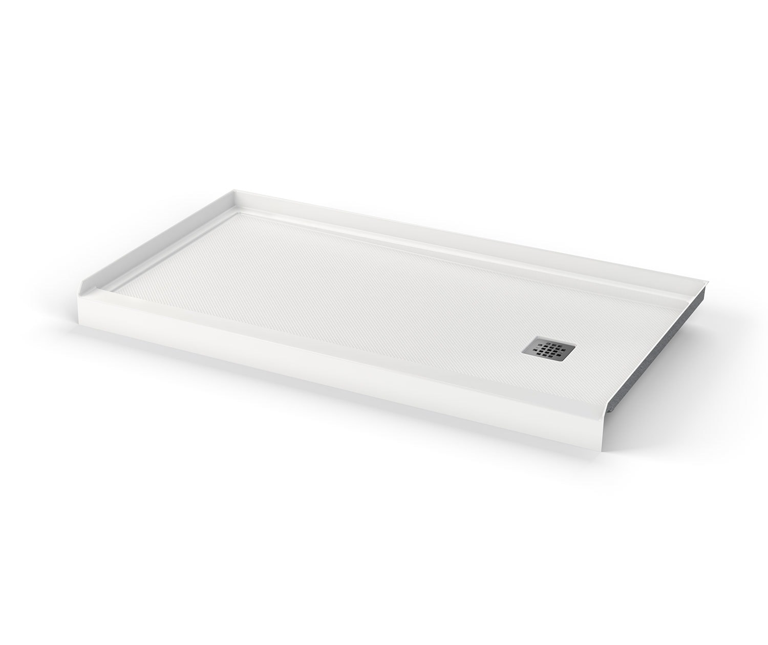 MAAX SERIES B3X 6032 Acrylic Alcove Shower Base with Right-Hand Drain in White 59 7/8" x 31 7/8" x 3" - Image 1
