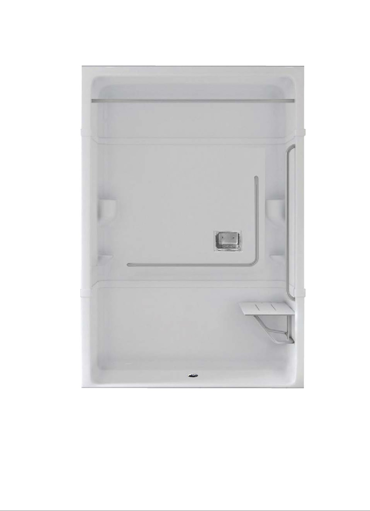 Mirolin Access OBC Compliant Easy Access Shower With Seat and Grab Bar 66" - Image 1