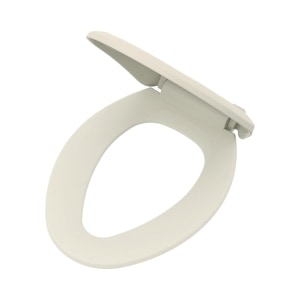 GERBER Adjustable Standard Elongated Toilet Seat with Cover - Biscuit