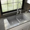 Karran+21.25''+W+Double+Bowl+Quartz+Undermount+Kitchen+Sink