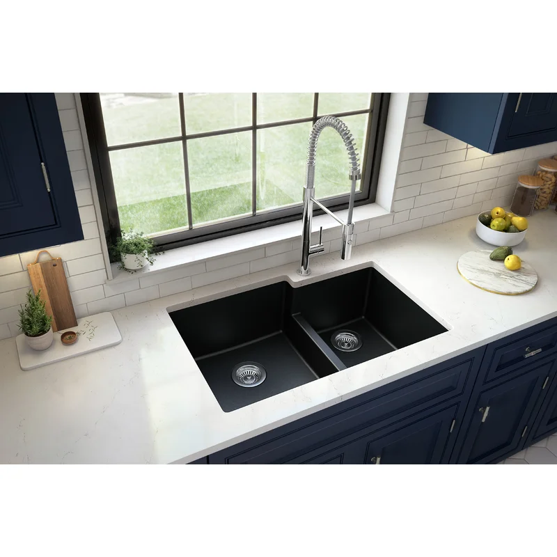 Karran+21.25''+W+Double+Bowl+Quartz+Undermount+Kitchen+Sink (4)