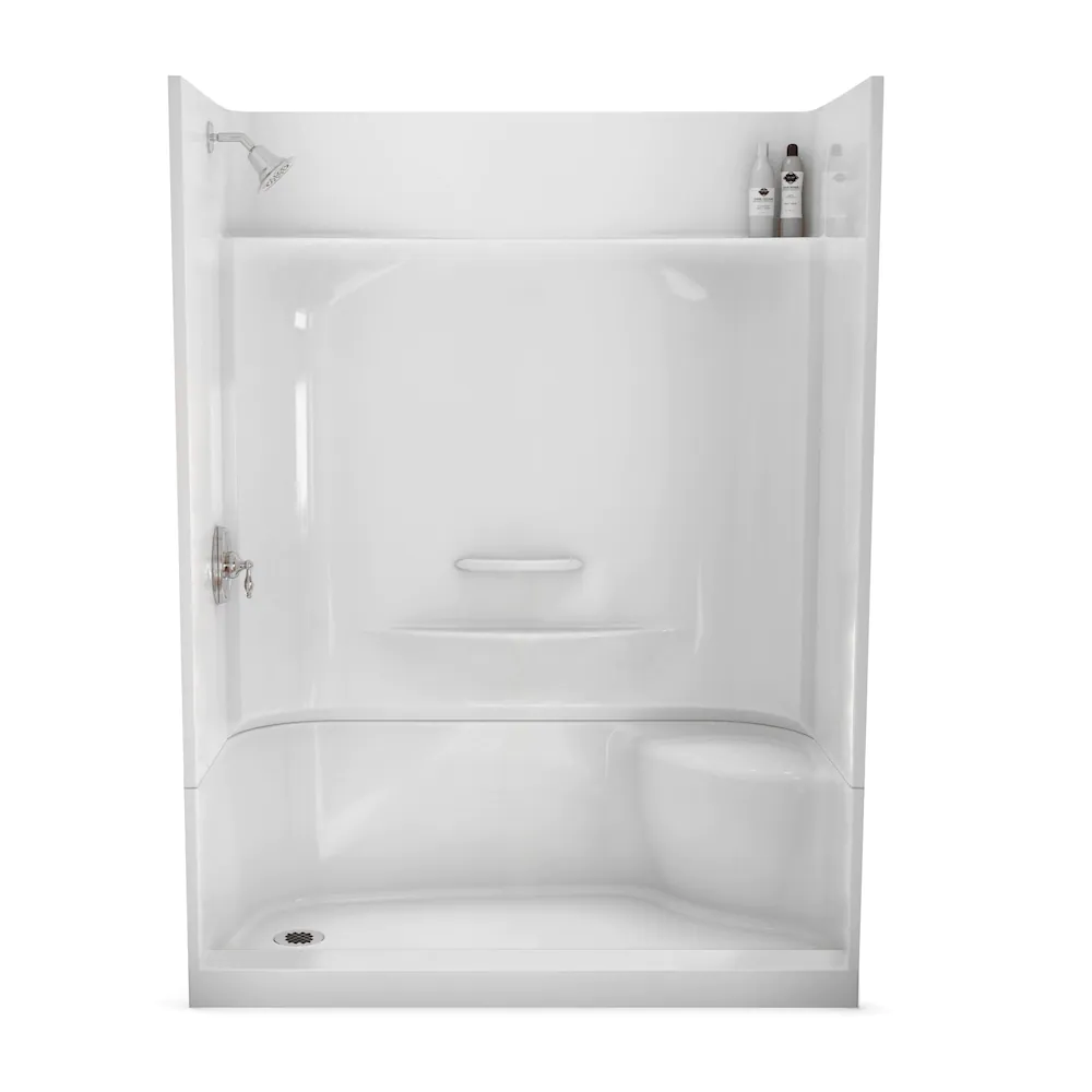 MAAX Essence 60L x 30W x 80H Rectangular Alcove Shower Stall 4-Piece Shower Stall with Right-Seat in White - Image 3