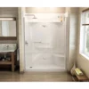 MAAX Essence 60L x 30W x 80H Rectangular Alcove Shower Stall 4-Piece Shower Stall with Right-Seat in White - Thumbnail Image 1