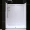 DreamLine SlimLine 32-inch x 60-inch Single Threshold Shower Base in White Center Drain Base with Back Walls - Thumbnail Image 1