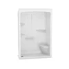 MAAX Camelia 60L x 34W x 88H Rectangular Alcove Shower Stall, Left-Drain with Right Seat in White, 3-Piece - Thumbnail Image 3