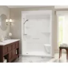 MAAX Camelia 60L x 34W x 88H Rectangular Alcove Shower Stall, Left-Drain with Right Seat in White, 3-Piece - Thumbnail Image 1