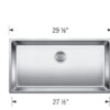 BLANCO 29"X17" ANDANO U 1 BOWL SUPER SINGLE UNDERMOUNT KITCHEN SINK - STAINLESS - Thumbnail Image 2