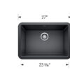 402311 Ikon 27 Silgranit Farmhouse Kitchen Sink with Measurements - Anthracite - TD1