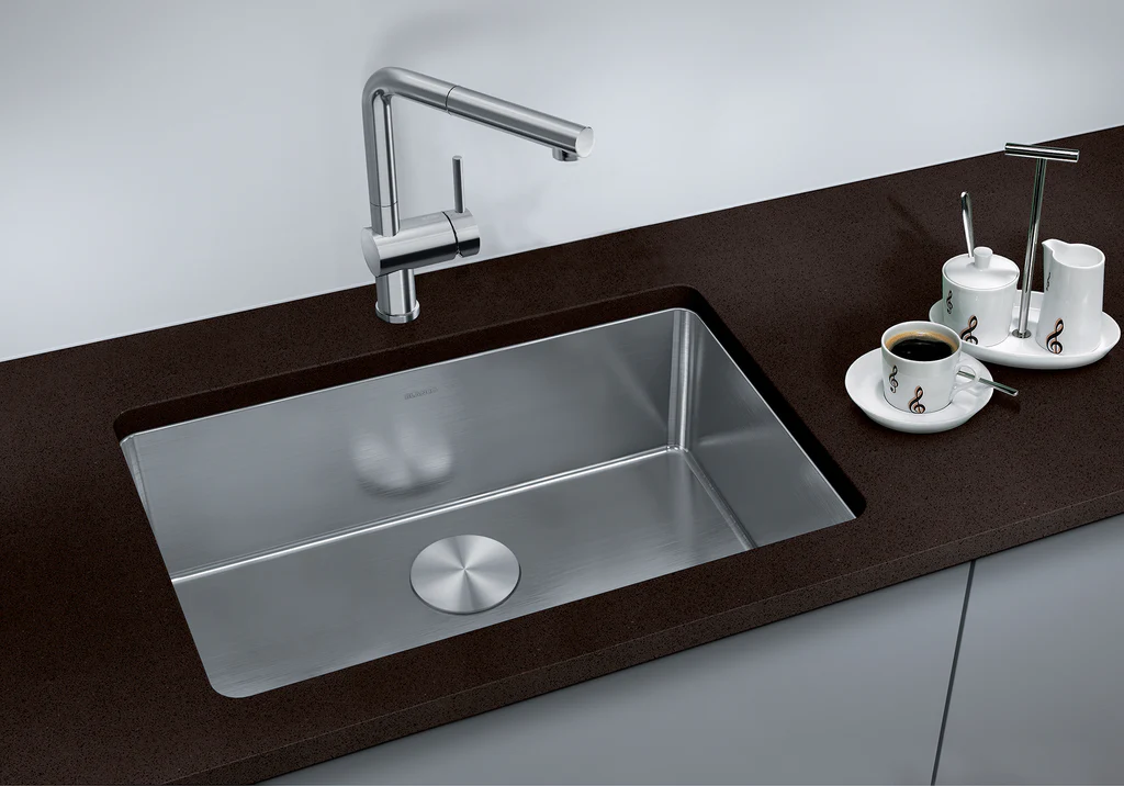 BLANCO 29"X17" ANDANO U 1 BOWL SUPER SINGLE UNDERMOUNT KITCHEN SINK - STAINLESS - Image 3