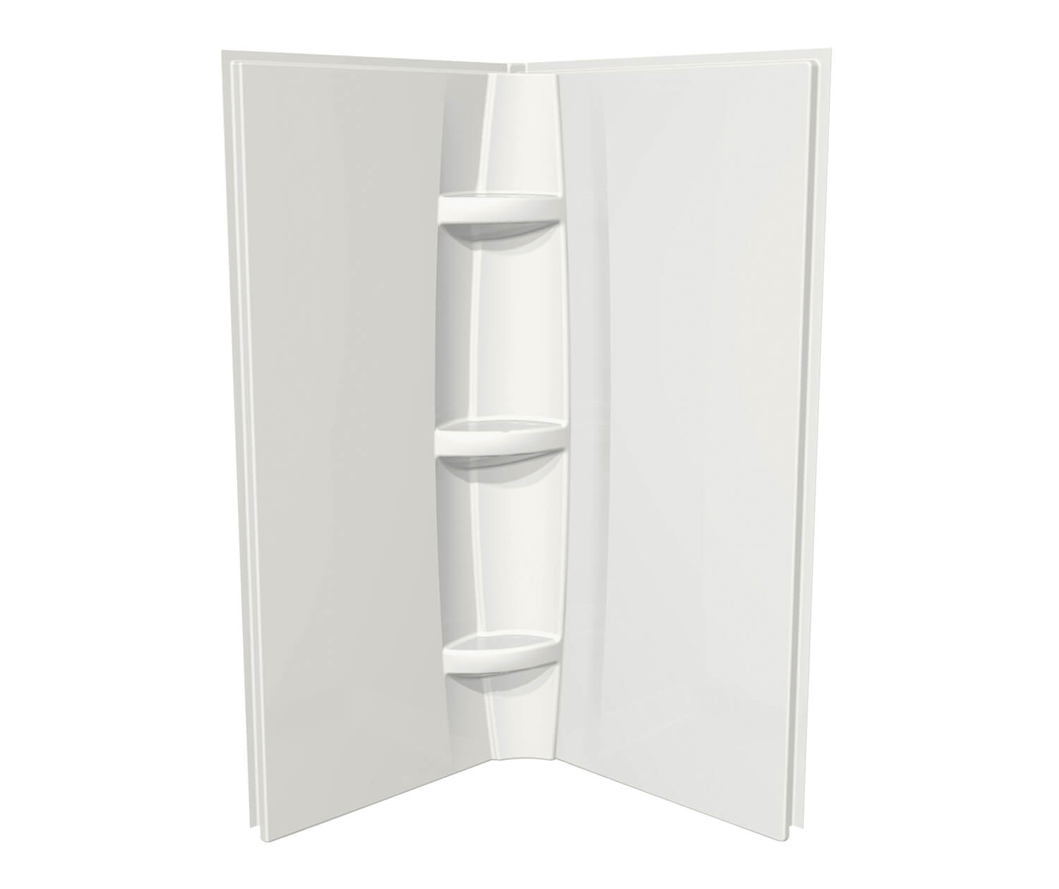 MAAX 32" x 72" Acrylic Direct-to-Stud Two-Piece Wall Kit in White (Smooth Wall) - White, Smooth Wall