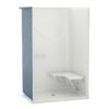 MAAX Outlook BFS-48F78. 50" x 39" x 78" AcrylX Alcove Center Drain One-Piece Shower in White - Thumbnail Image 2