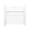 MAAX NexTile 30" x 60" x 60" Direct-to-Stud Four-Piece Alcove Tub Wall Kit in White (Subway Tile ST) - Thumbnail Image 1