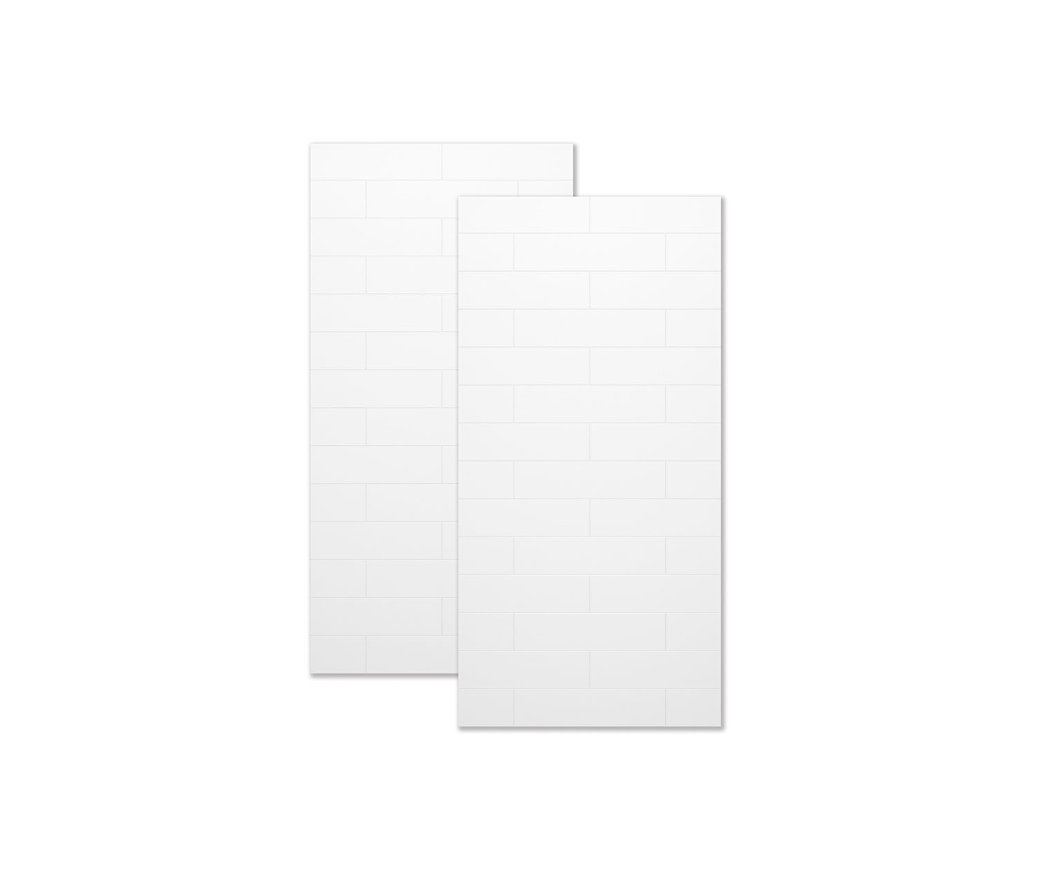 MAAX Denso 42" x 84" x 0.25" Solid Surface Glue up Two-Piece Wall Kit in White - Image 1