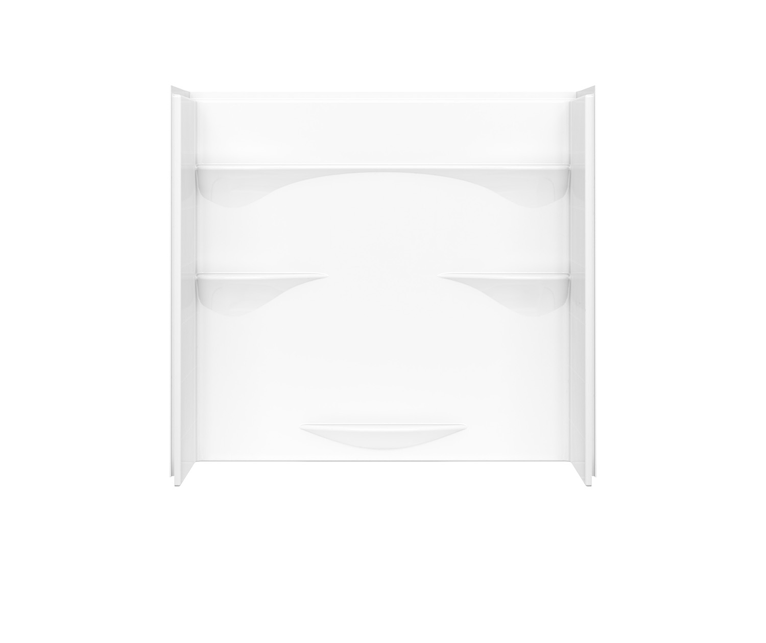 MAAX Olio Smooth 60" x 30" x 57" AcrylX Direct-to-Stud Three-Piece Wall Kit in White - Image 4