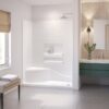 MAAX Olio Tile 60" x 30" x 57" AcrylX Direct-to-Stud Three-Piece Wall Kit in White - Thumbnail Image 2