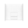 MAAX Olio Tile 60" x 30" x 57" AcrylX Direct-to-Stud Three-Piece Wall Kit in White - Thumbnail Image 5
