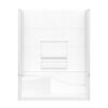 MAAX Olio Tile 60" x 30" x 57" AcrylX Direct-to-Stud Three-Piece Wall Kit in White - Thumbnail Image 3