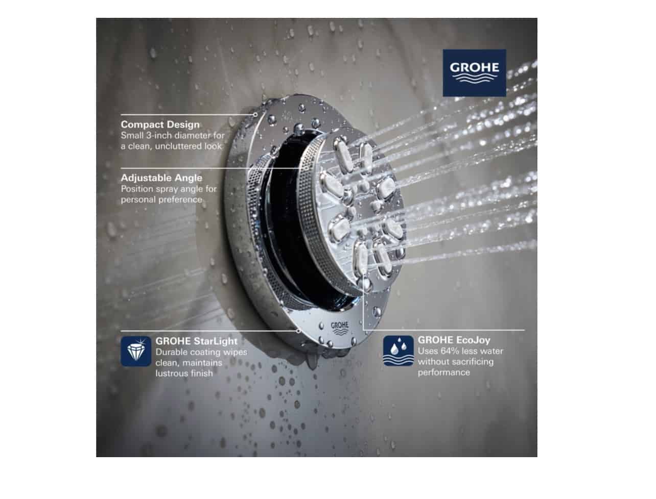 GROHE RAINSHOWER™ AQUA BODY SPRAY - 2 SPRAYS, 0.9GPM - Image 5