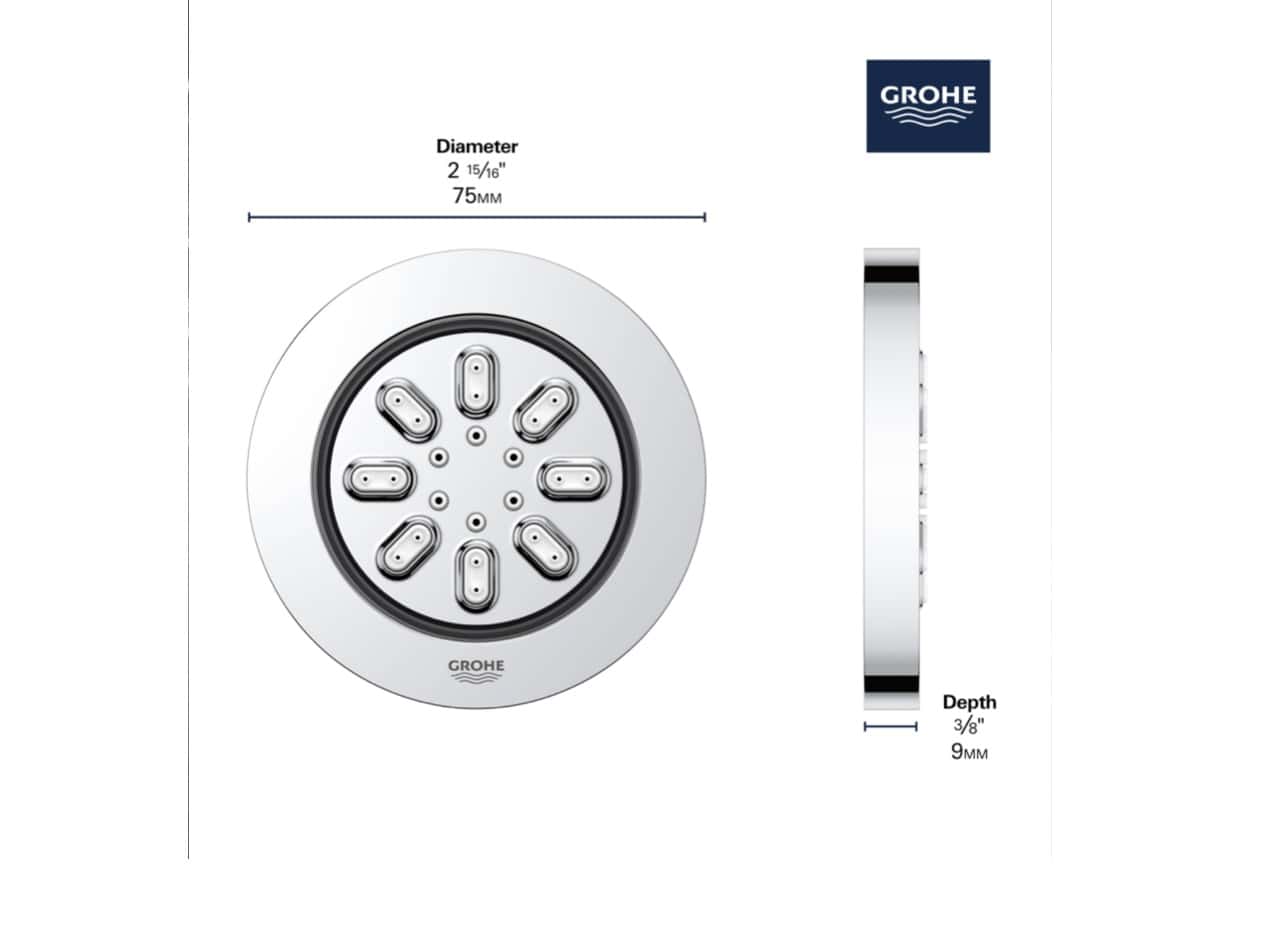 GROHE RAINSHOWER™ AQUA BODY SPRAY - 2 SPRAYS, 0.9GPM - Image 6