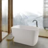 47_+L+x+27_+W+Freestanding+Soaking+Acrylic+Bathtub+with+Seat