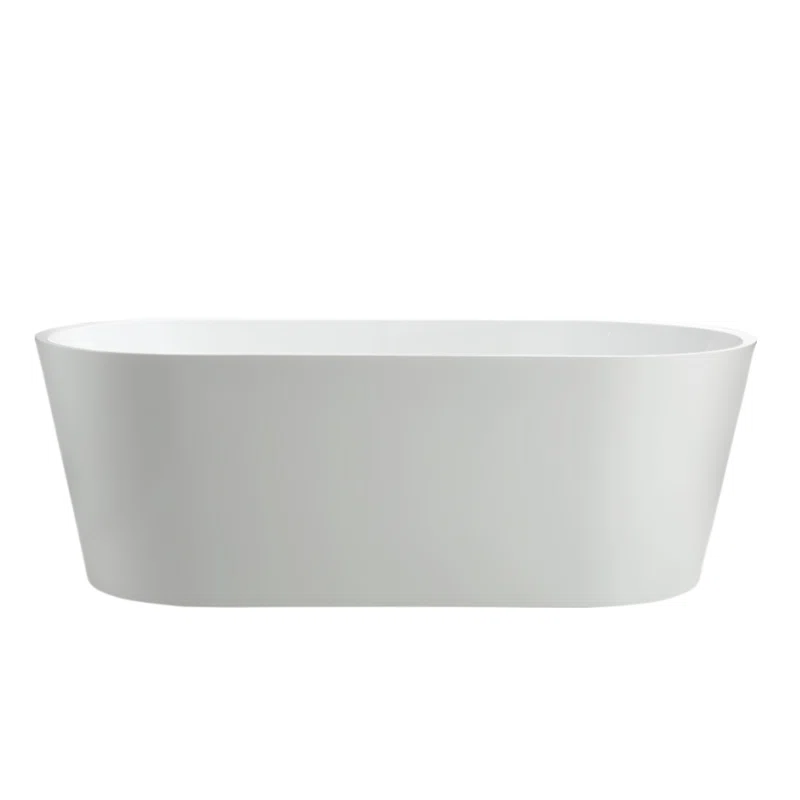 Iris+59.1''+x+29.5''+Freestanding+Soaking+Acrylic+Bathtub