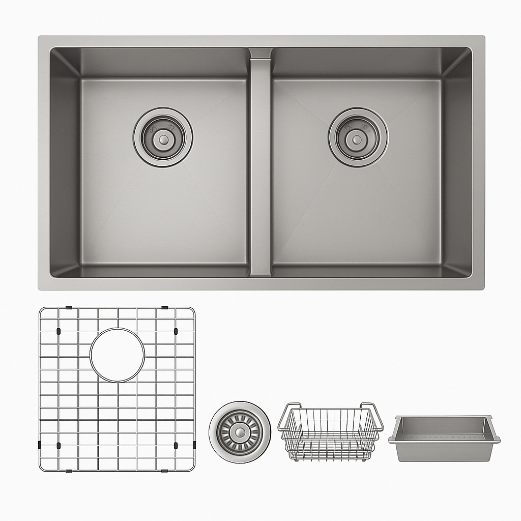 BOSCO CANADA Kitchen 37”x18” Under Mount Sink - Image 1